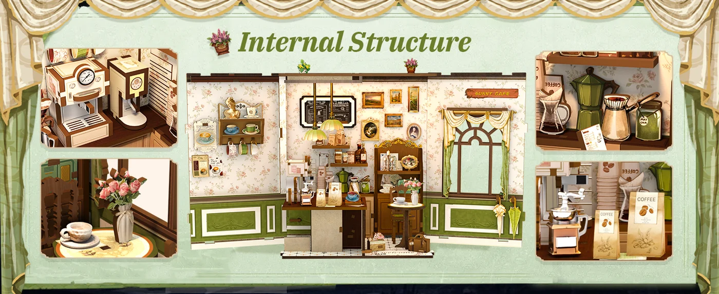 CuteBee - Sunny Cafe DIY Miniature House Kit - Image 2