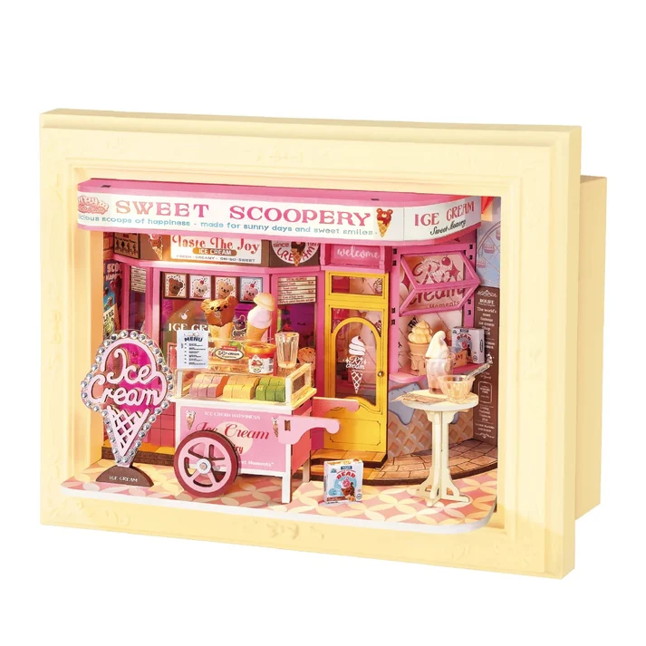 Robotime Sweet Scoopery Ice Cream Light Up Story Frame Puzzle