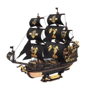 Robotime - The Seahorse Barque Gothic Pirate Ship Display