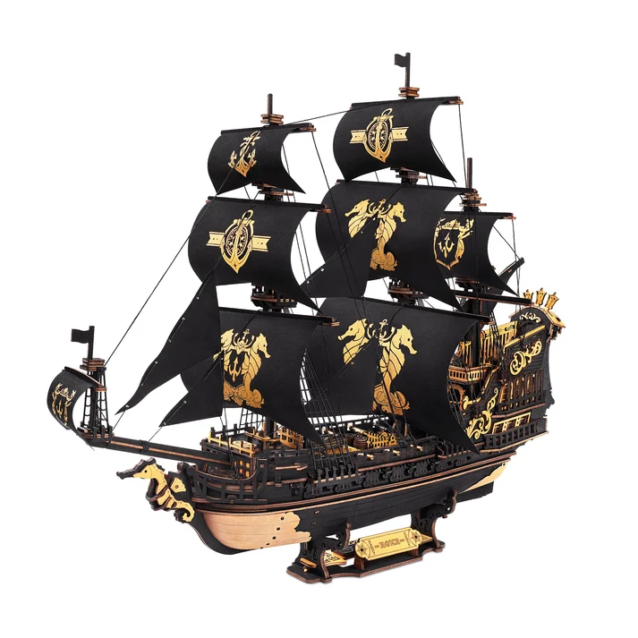 Robotime - The Seahorse Barque Gothic Pirate Ship Display