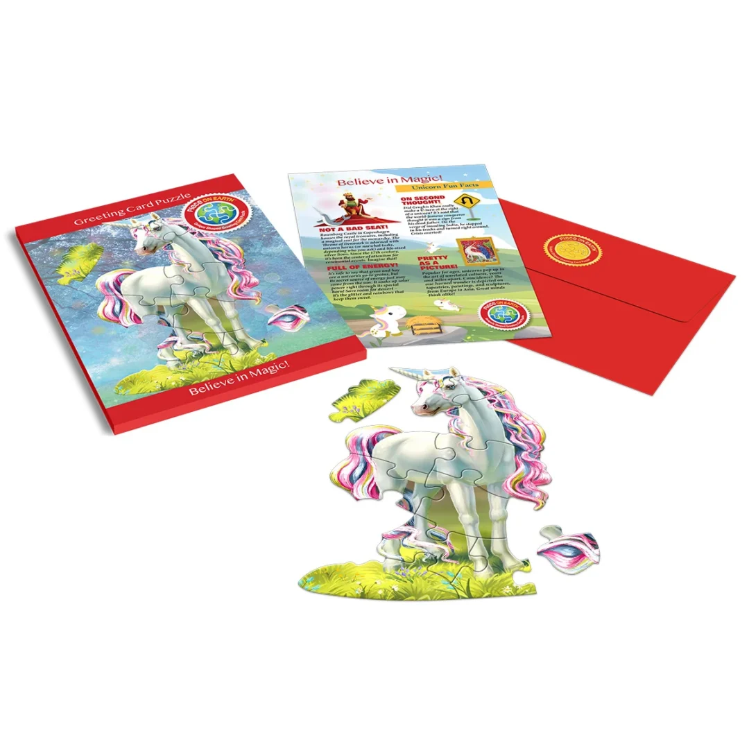 Madd Capp - Jigsaw Puzzle Greeting Card - Unicorn 12 Piece & Envelope - Image 2