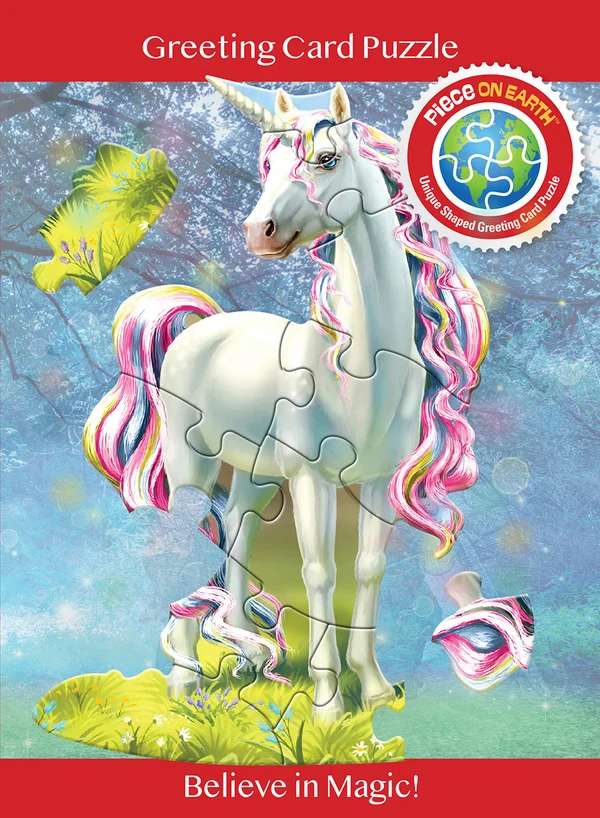 Madd Capp - Jigsaw Puzzle Greeting Card - Unicorn 12 Piece & Envelope