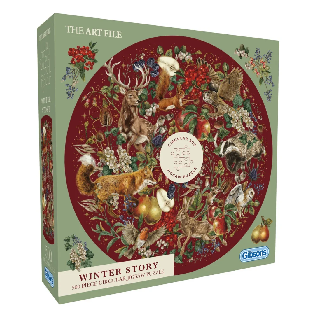 Gibsons - Winter Story 500 Piece Circular Puzzle - Image 2