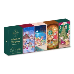 Reverie - Woodland Christmas Mini Puzzle Set 4 x 99 Piece Puzzles