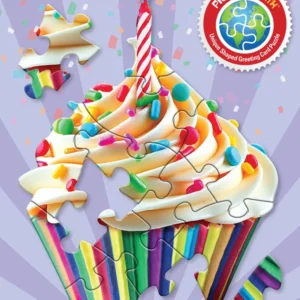 Madd Capp - Jigsaw Puzzle Greeting Card - Cupcake 12 Piece & Envelope